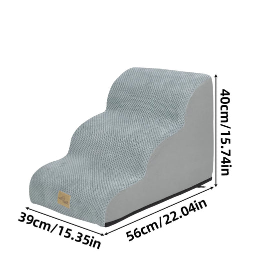 PetEase Stairs – Removable Cover Pet Training Stairs with 3, 4, 5 Steps for Beds, Sofas, Cats, and Dogs